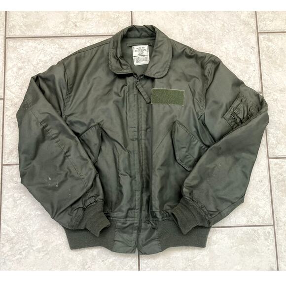 US Military flyers jacket Mens 42-44 CW 36/P fire resistant air force large - Picture 1 of 16